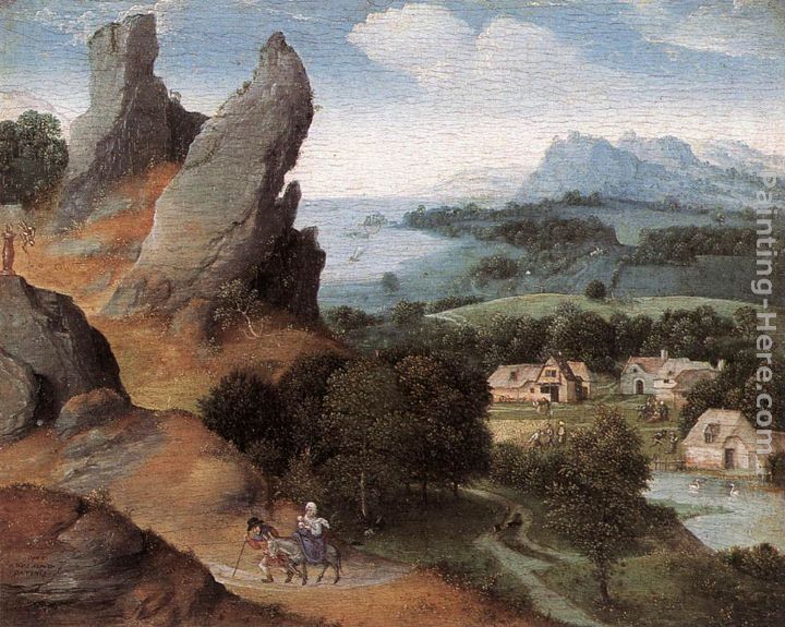 Landscape with the Flight into Egypt painting - Joachim Patenier Landscape with the Flight into Egypt art painting